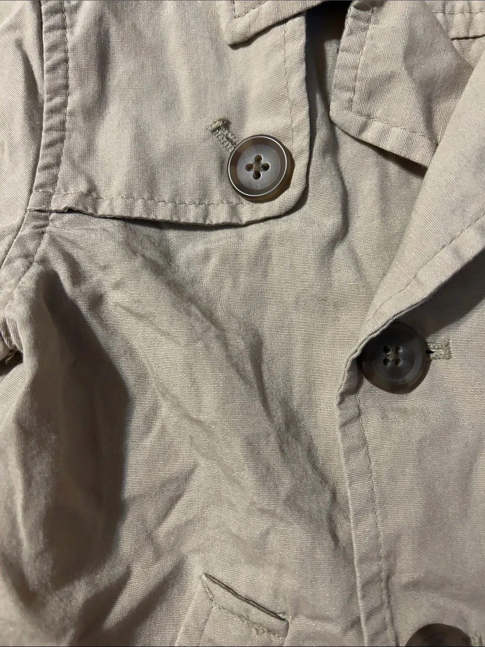 GAP Tan Double-Breasted Pea Coat